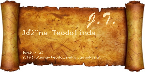 Jóna Teodolinda névjegykártya